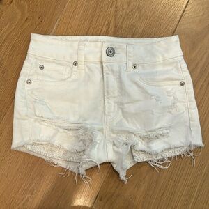 AE White Jean Shorts